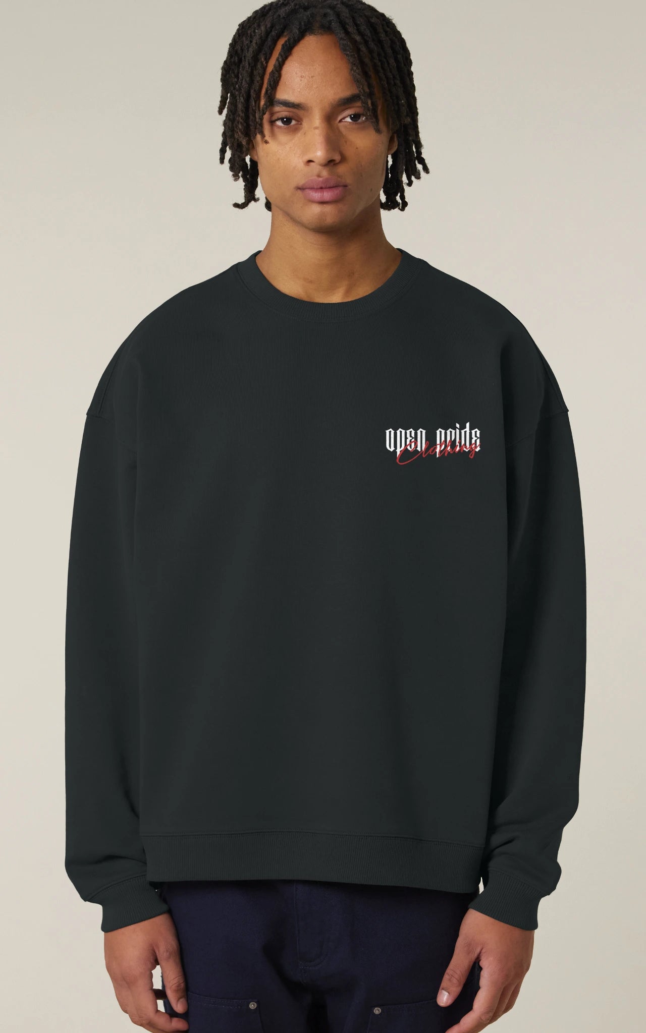 Genderneutrales Bio-Baumwolle Crewneck für Aktivismus und Urban Style - open pride