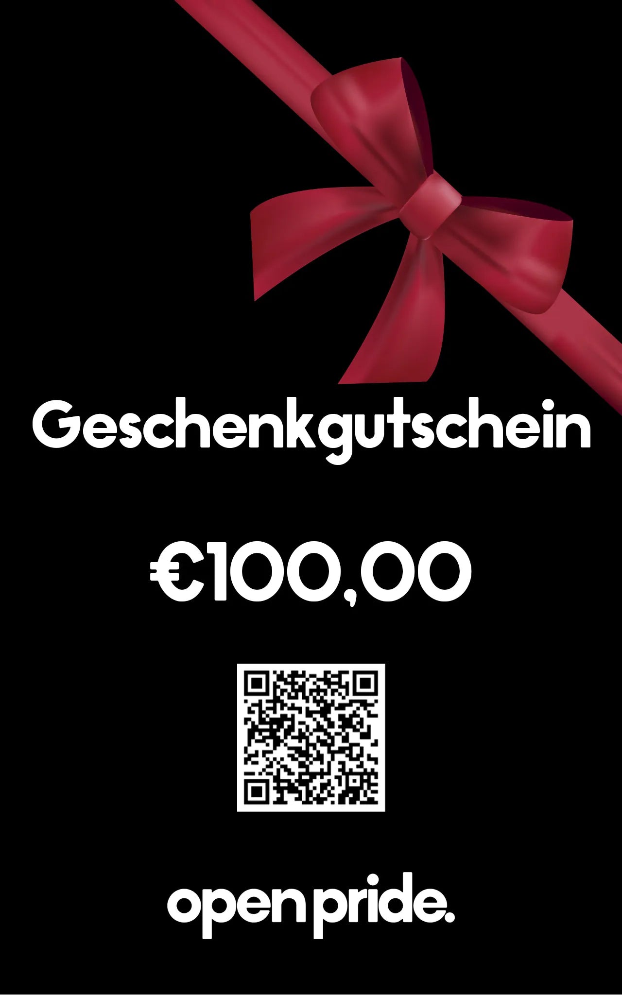 Pride Geschenkgutschein Gift Card € 100 schenken mit Liebe