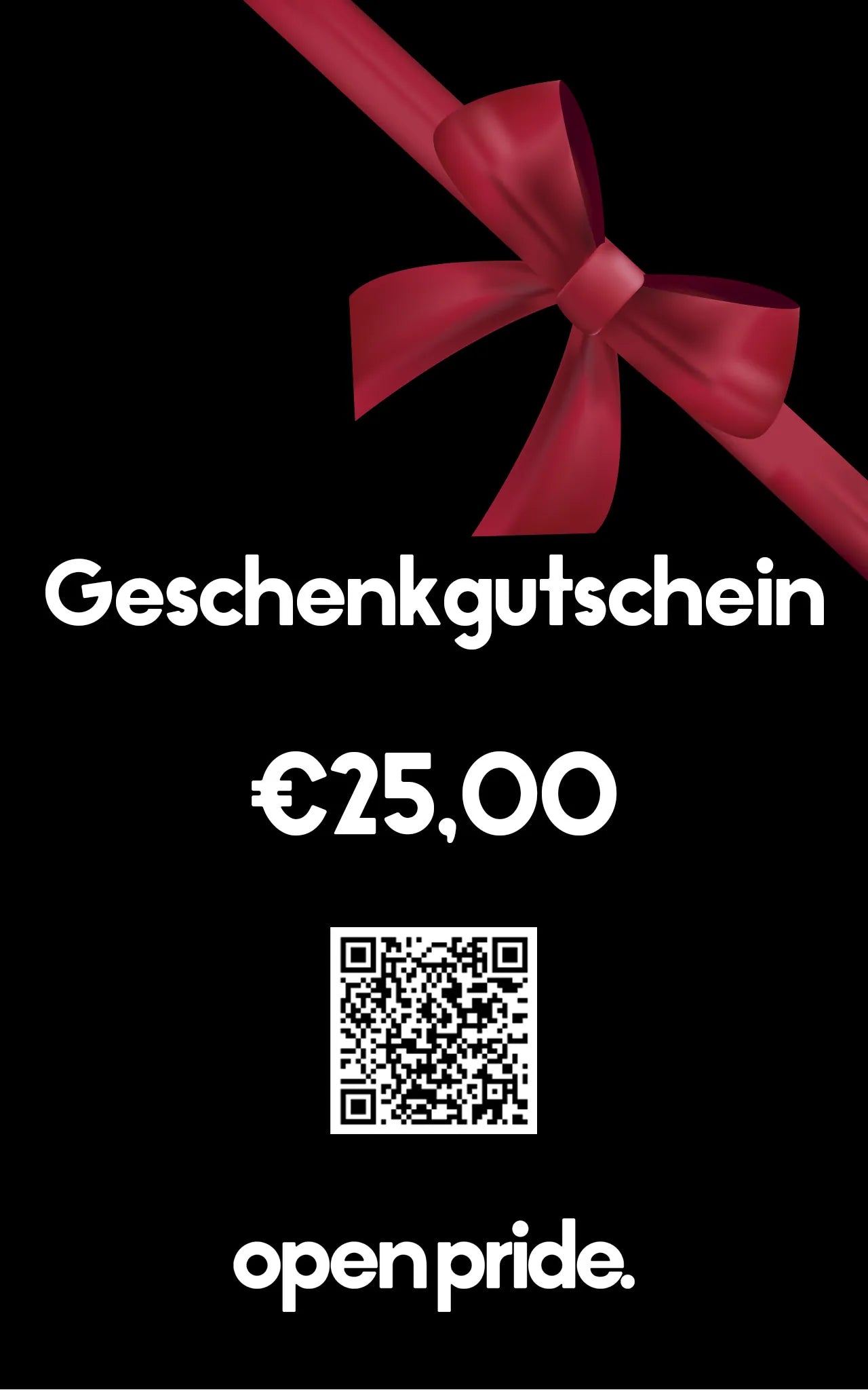 Pride Geschenkgutschein Gift Card € 25 schenken mit Liebe