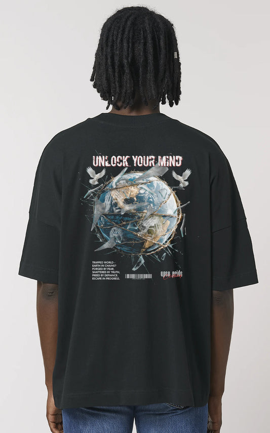 Oversized T-Shirt Unlock Your Mind Rückseite