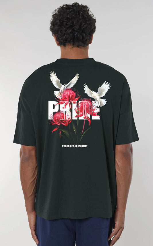 schwarzes Oversized T-Shirt Pride Identity aus Bio-Baumwolle