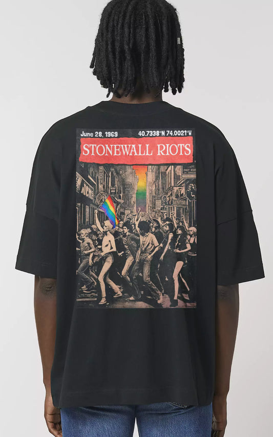 schwarzes Oversized T-Shirt The 1969 Stonewall Riots