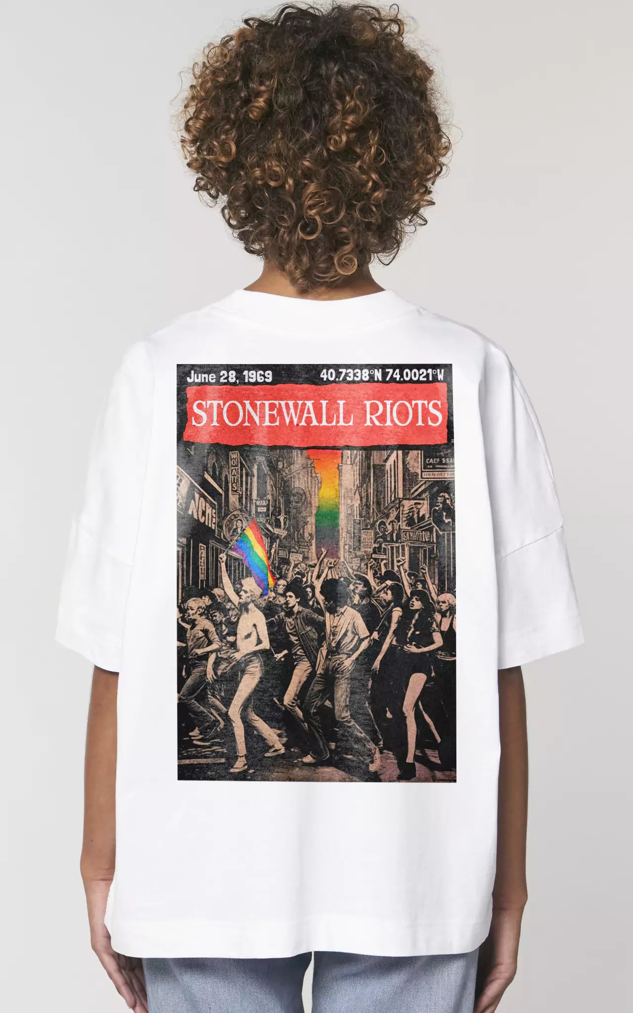 weißes Oversized T-Shirt The 1969 Stonewall Riots