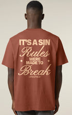 Rules Break Statement T-Shirt Braun